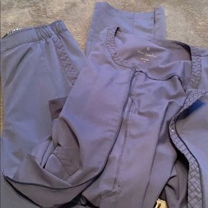 Vera Bradley scrub jacket and scrub pants in navy